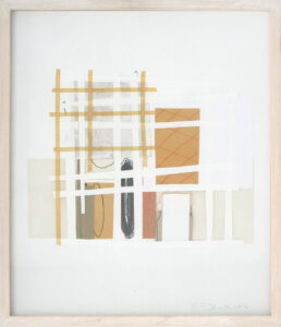 o.T. (langer Atem/06), 2006 | Bleistift, Tusche, Kugelschreiber, Karton, Collage auf Papier | 40 x 50 cm (im Rahmen 42 x 52,5 cm)